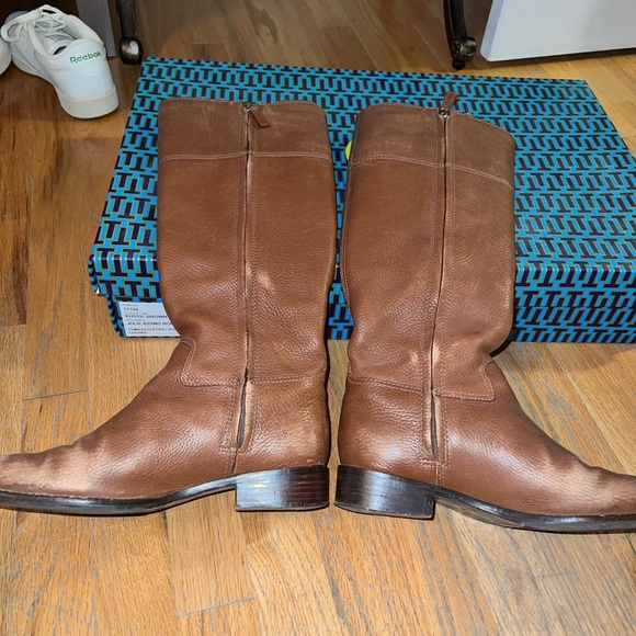 Tory Burch rustic brown (tan) Leather Jolie Riding boot size 8 - Picture 3 of 14